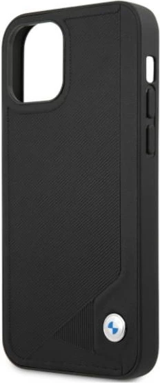 Mbështjellës BMW BMHCP12MRCDPK për iPhone 12/12 Pro, 6.1", lëkurë sintetike, i zi