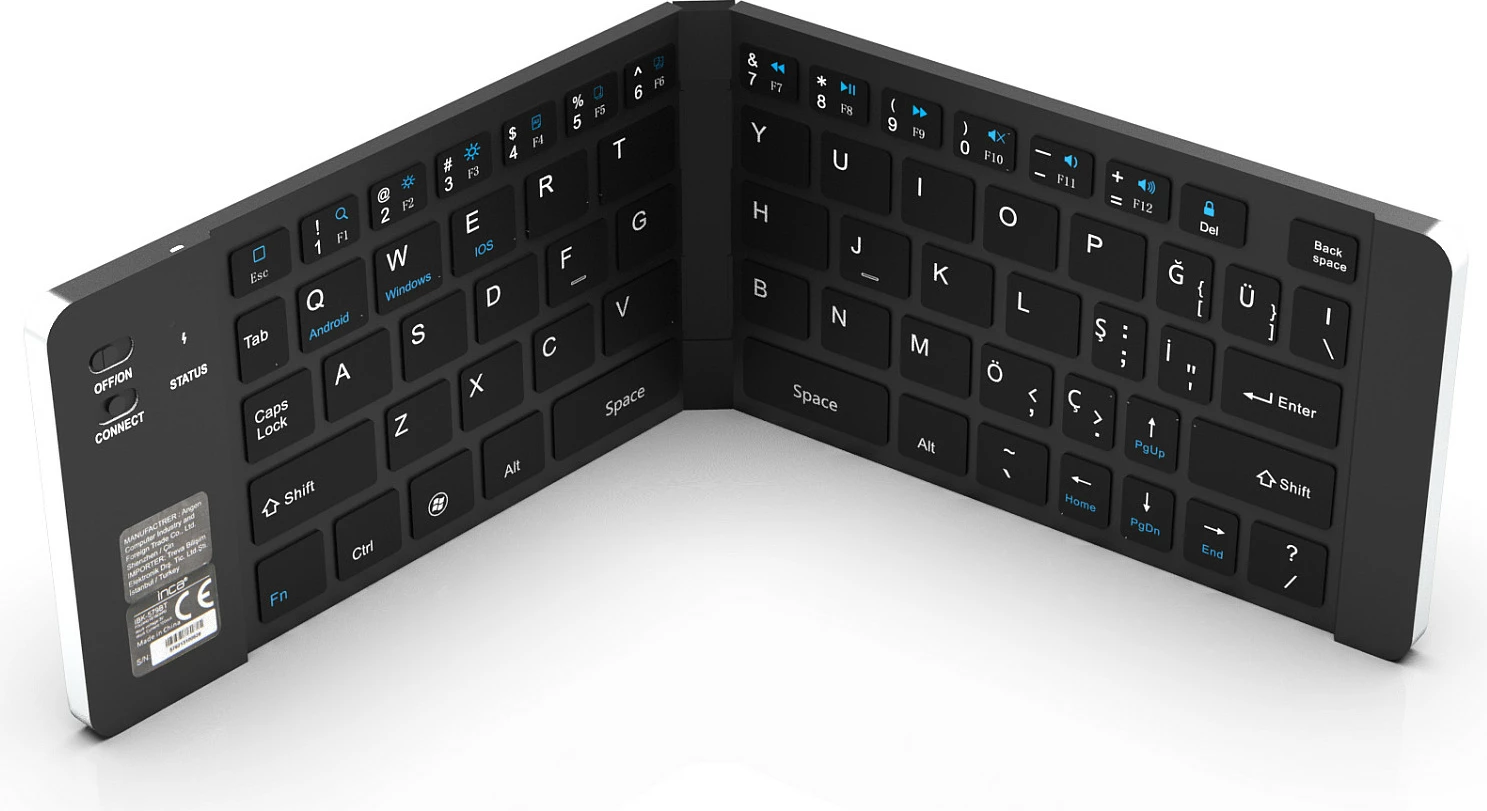 Set tastature dhe maus Incase IBK-579BT, mini, Bluetooth, palosëse, silver