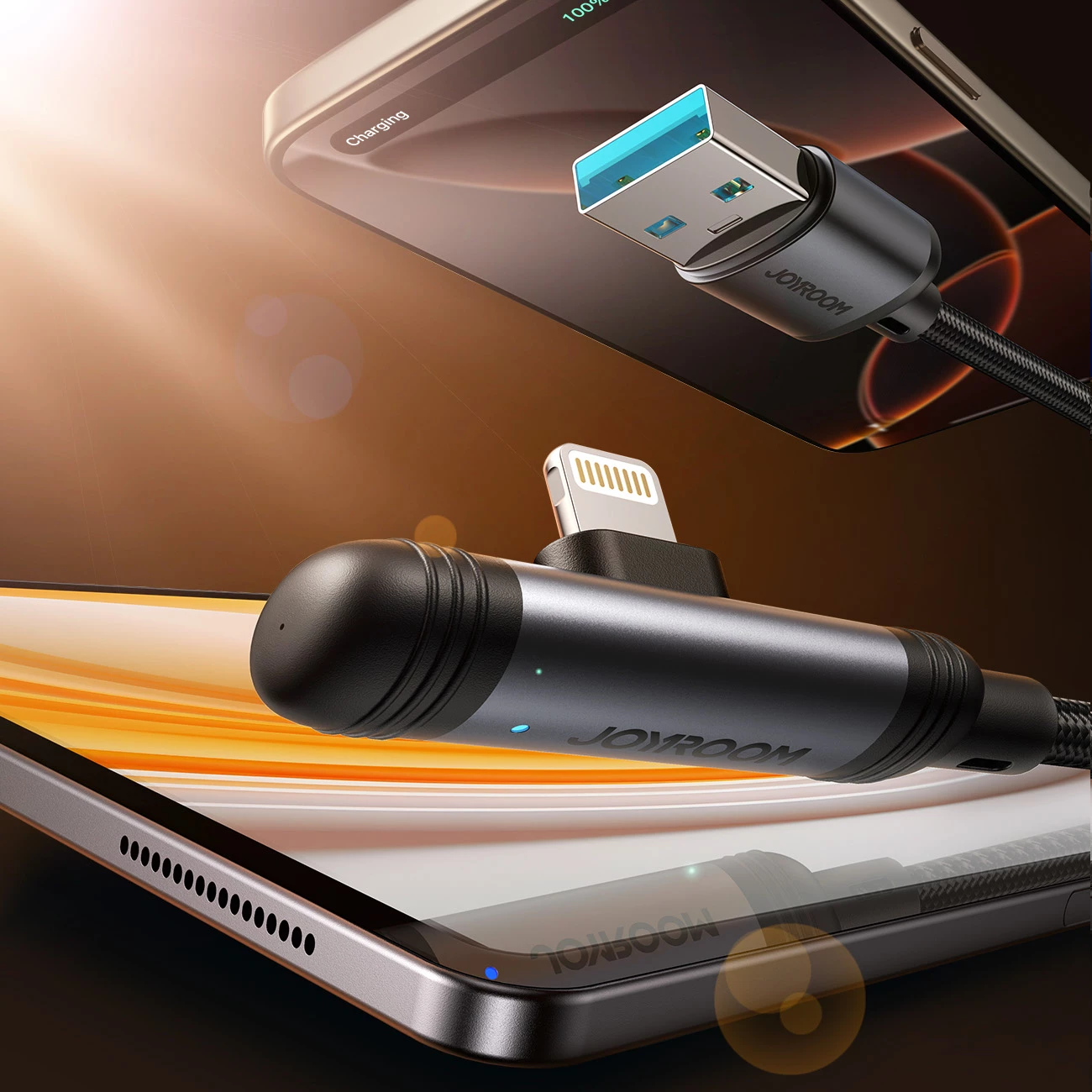 Kabllo Joyroom S-A56 EnjoyX Series USB-A në Lightning 1.2m, 3A, e zezë