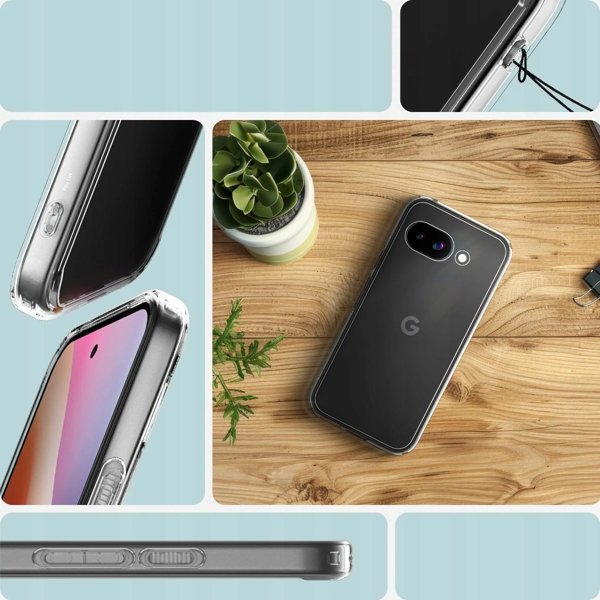 Mbështjellës Spigen Ultra Hybrid ACS09042 për Google Pixel 9a, mbrojtje Mil-Grade, kompatibil me karikim wireless, transparent
