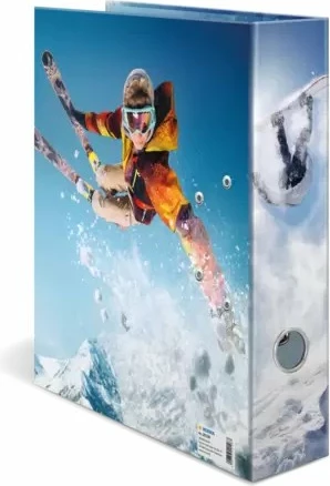 Dosje HERMA A4 karton, motive sporte dimërore, shumëngjyrëshe