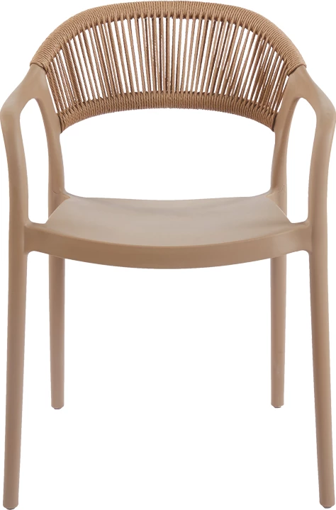 Karrige me krahë Ankara, e grumbullueshme, ngjyrë moka dhe natyrale, 54x55.5x77cm