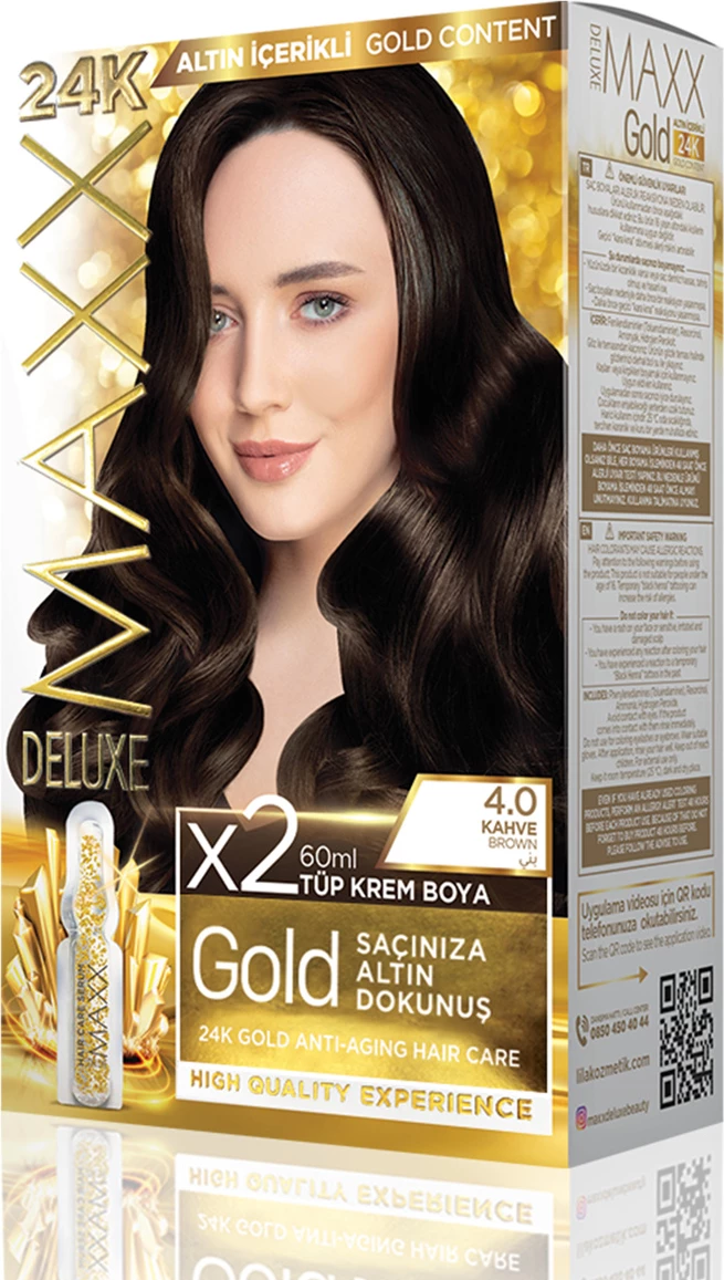 Ngjyrë për flokë MAXX GOLD SET 4.0 Brown, 50 ml