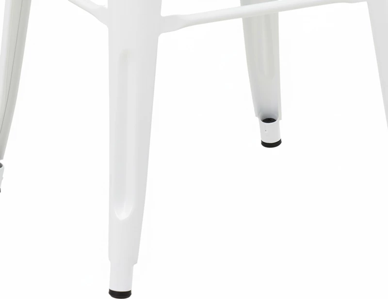 Karrige për bar Utopia, metalike, ngjyrë e bardhë matte, 30x30x45cm