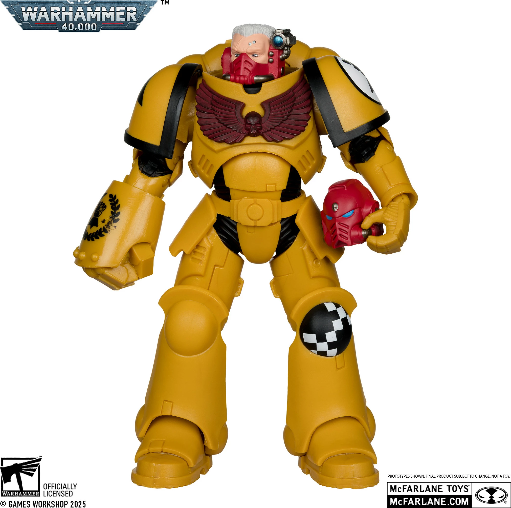 Figurinë aksioni McFarlane Warhammer 40,000 Intercessor Sergeant, 7 inç, e verdhë