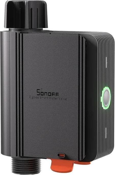 Valvulë smart për ujitje Sonoff SWV-BSP, ZigBee, 3/4", e zezë