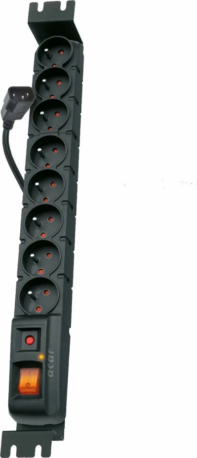 Shirit prizash Acar S8 RACK IEC (W0135), 8x 230V, kabllo 5 m, zi