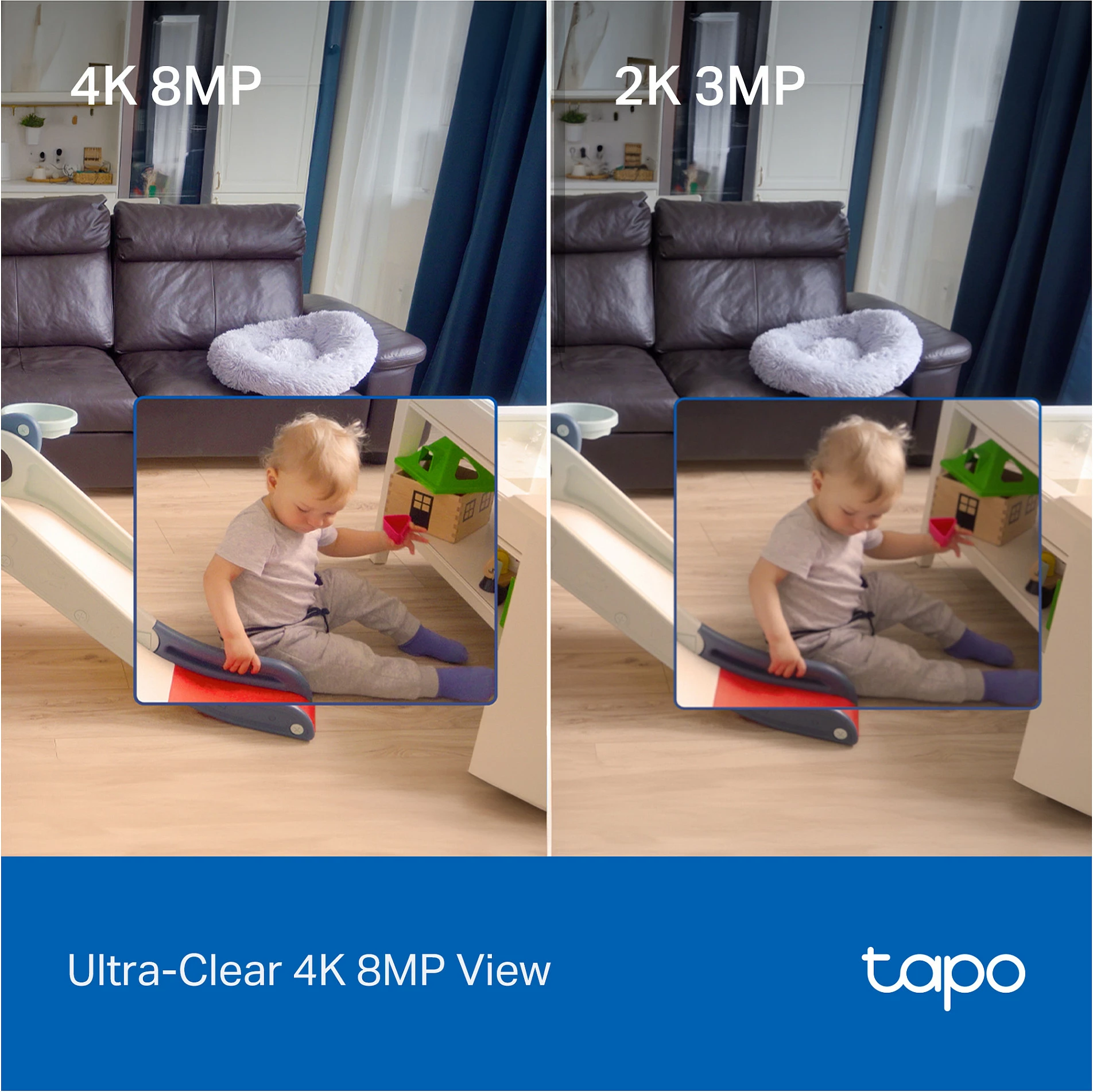 Kamerë rrjeti TP-Link Tapo C260, Wi‑Fi, pan/tilt, night vision, microSD, bardhë/zezë