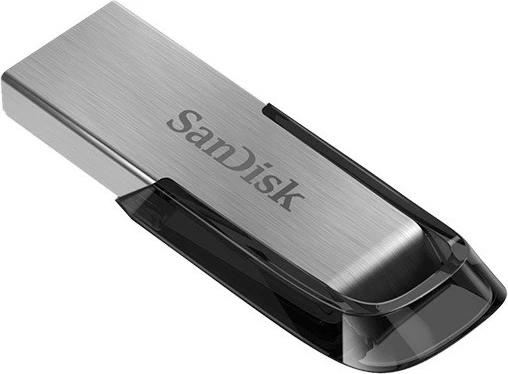 Pendrive SanDisk Ultra Flair, 128GB, USB 3.0, Zi/Argjendtë