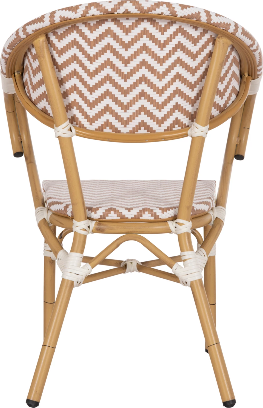 Karrige alumini FH5861.03 pamje bambu kafe-bardhë 56.5x56.5x82 cm