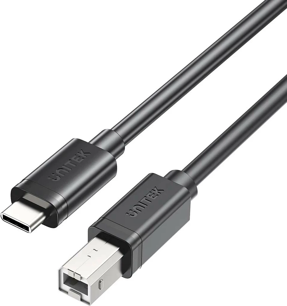 Kabëll Unitek, USB-C në USB-B 2.0, 5m, i zi