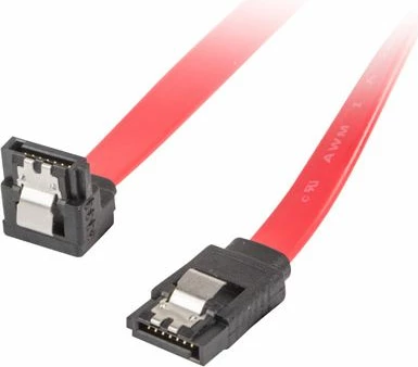 Kabllo SATA III Lanberg CA-SASA-13CU-0050-R, SATA-SATA, 0.5 m, konektor këndor, e kuqe