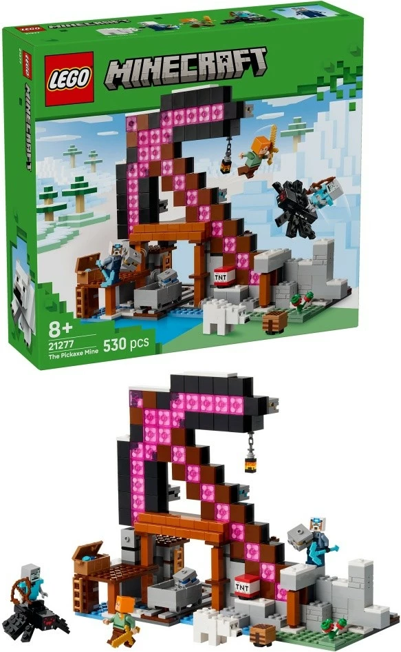 Set LEGO Minecraft 21277 The Pickaxe Mine, 530 pjesë