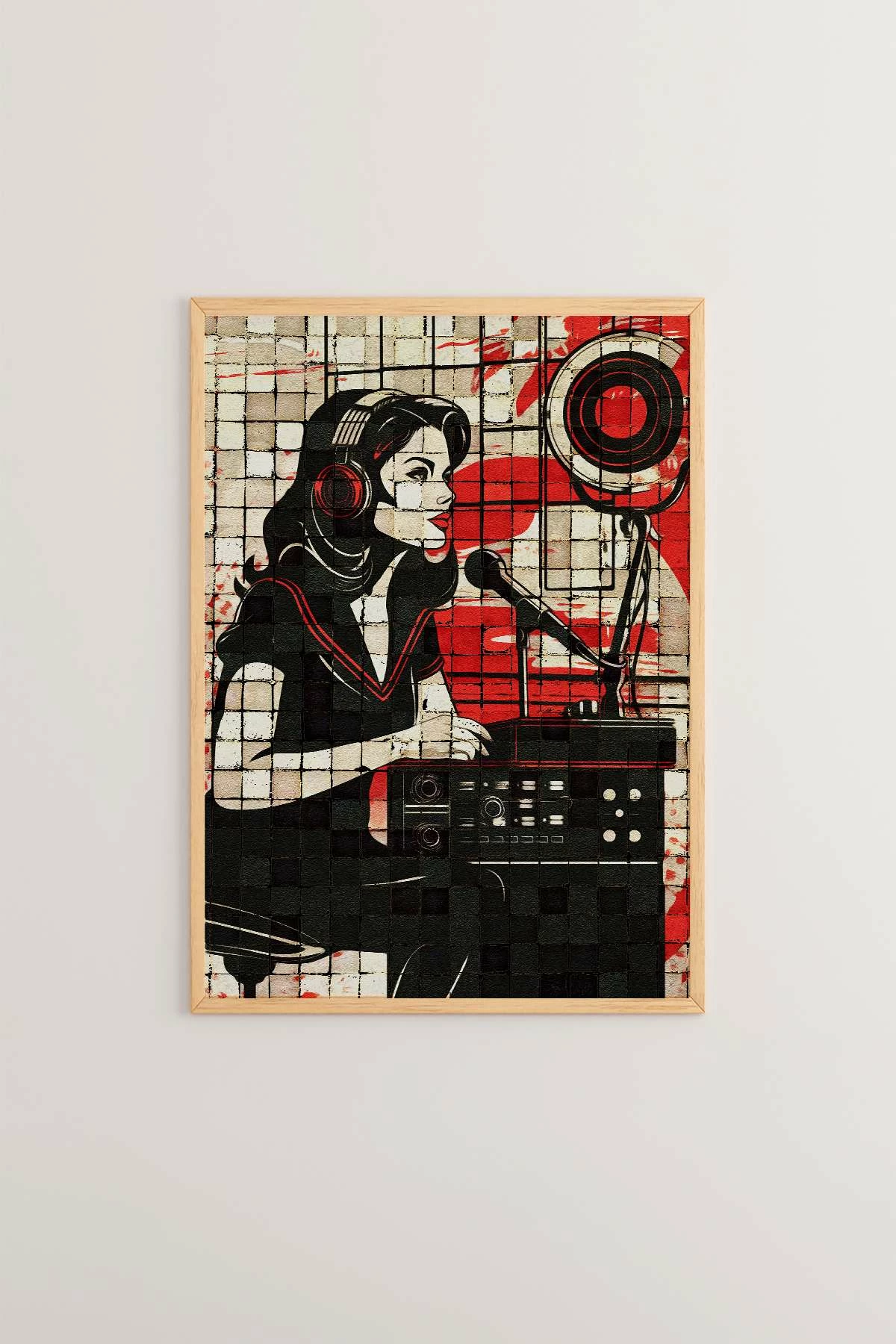 Pikturë dekorative me kornizë, Wallity Popmosaıc23, shumëngjyrëshe, 33x48cm