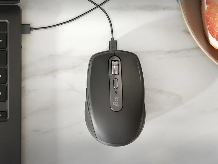 Maus Logitech MX Anywhere 3S 8000 DPI Bluetooth/Logi Bolt, rechargeable USB-C, grafit