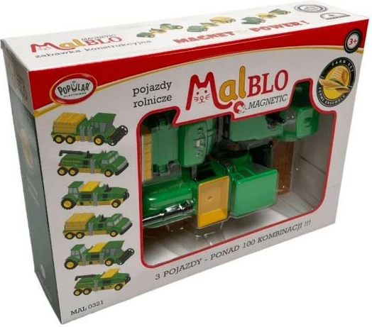 Set lodrash magnetike bujqësore Malik MalBlo 3 copë, e zezë/e gjelbër/e verdhë
