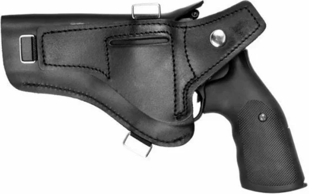 Mbajtëse revolveri prej lëkure GUARD, e zezë