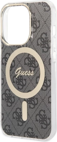 Mbështjellës Guess 4G MagSafe për iPhone 14 Pro, i zi