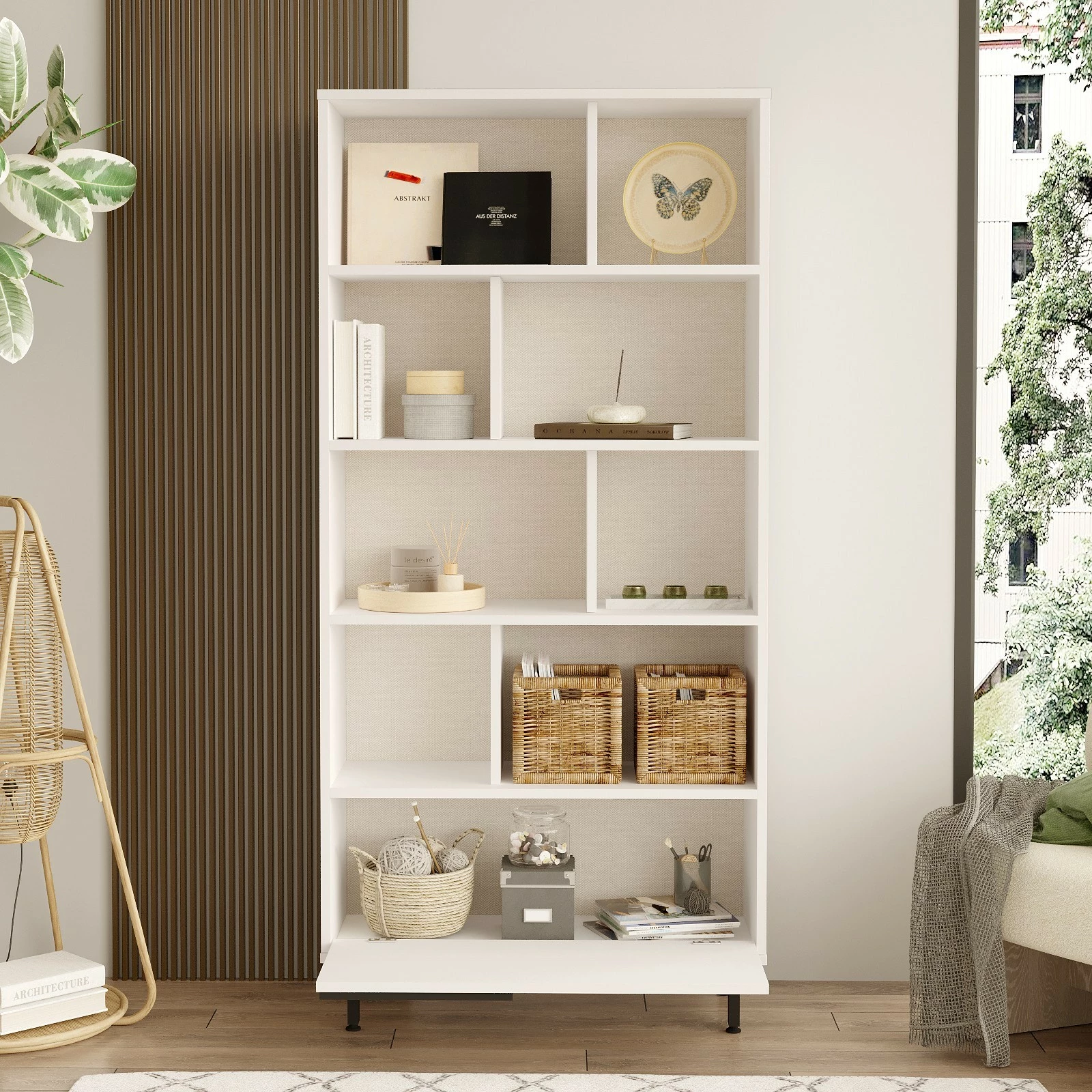 Raft librash Hanah Home, On4-W, ngjyrë e bardhë