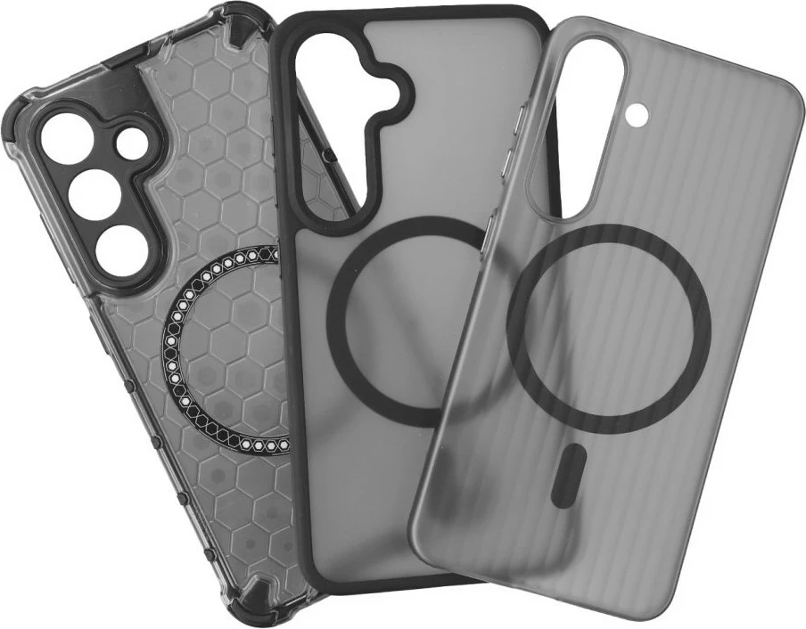 Mbështjellës 4smarts 541405, Samsung Galaxy S25, 15.8 cm, Gri, Transparent