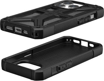 Mbështjellës UAG Monarch për iPhone 15 Pro, karbon i zi