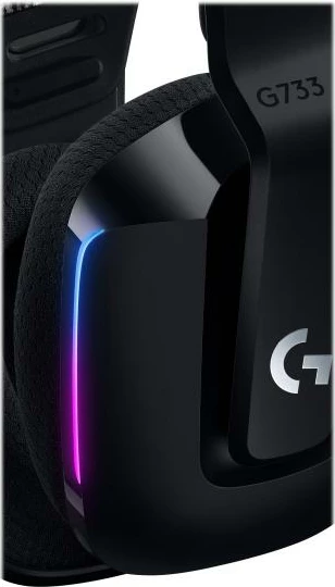 Kufje gaming pa kabllo, Logitech G733 (981-000864), rreze 20 m, e zezë