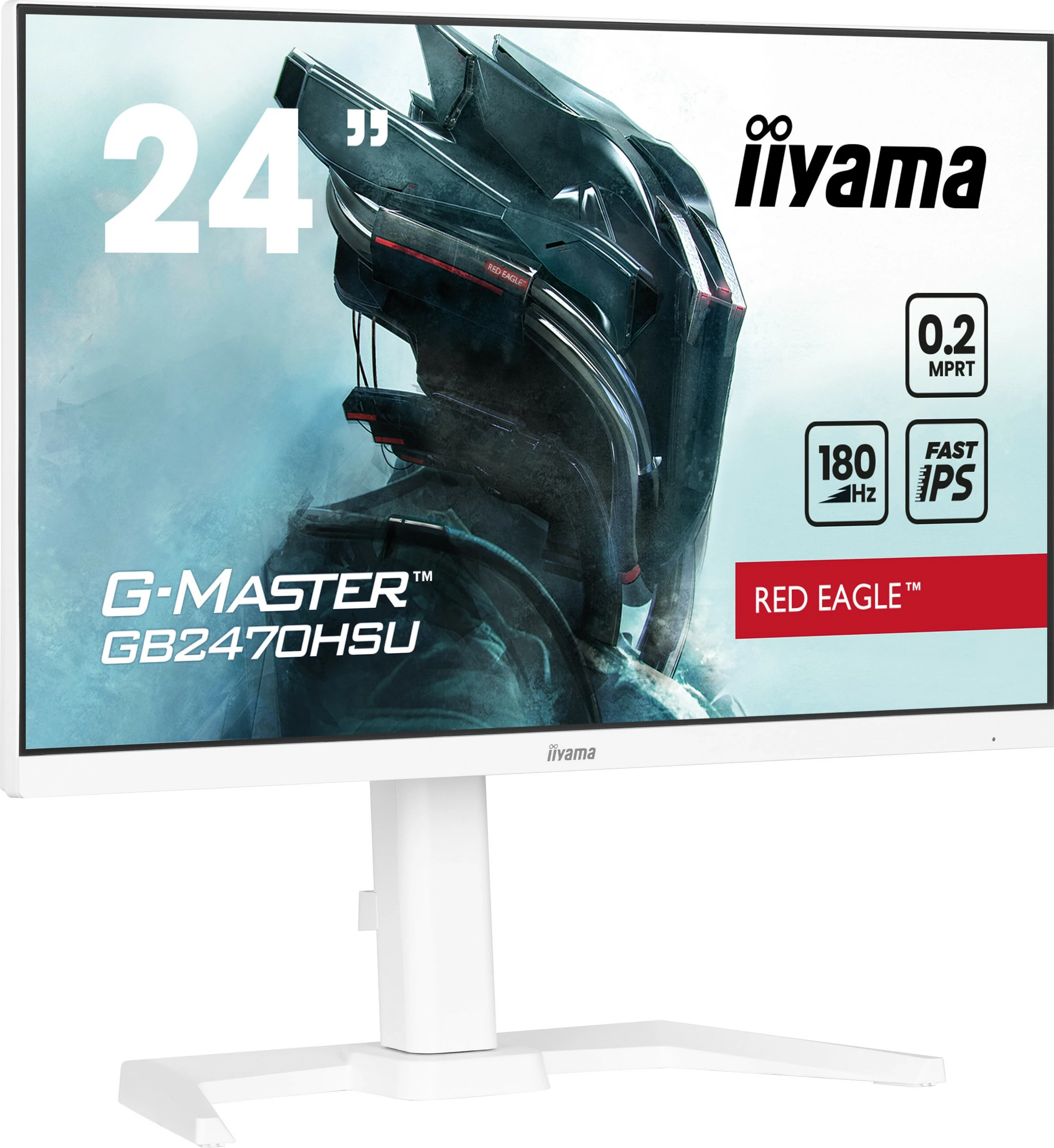 Monitor iiyama G-MASTER GB2470HSU-W6, 23.8", Full HD, 0.2ms, 180Hz, Bardhë