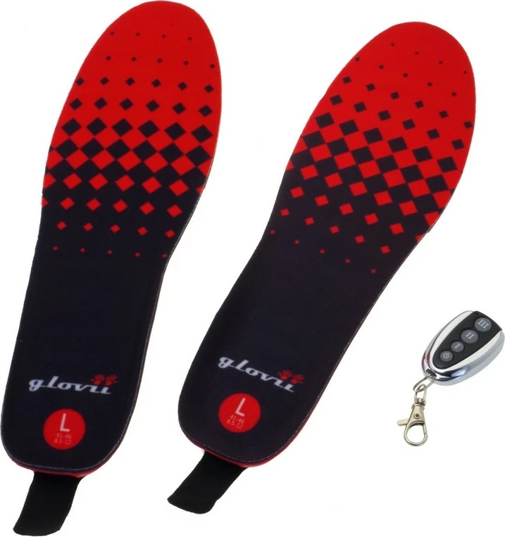 Shtroje këpucësh me ngrohje Glovii GW2M 35-40 (M), zi/kuqe, set me telekomandë + karikues + çantë