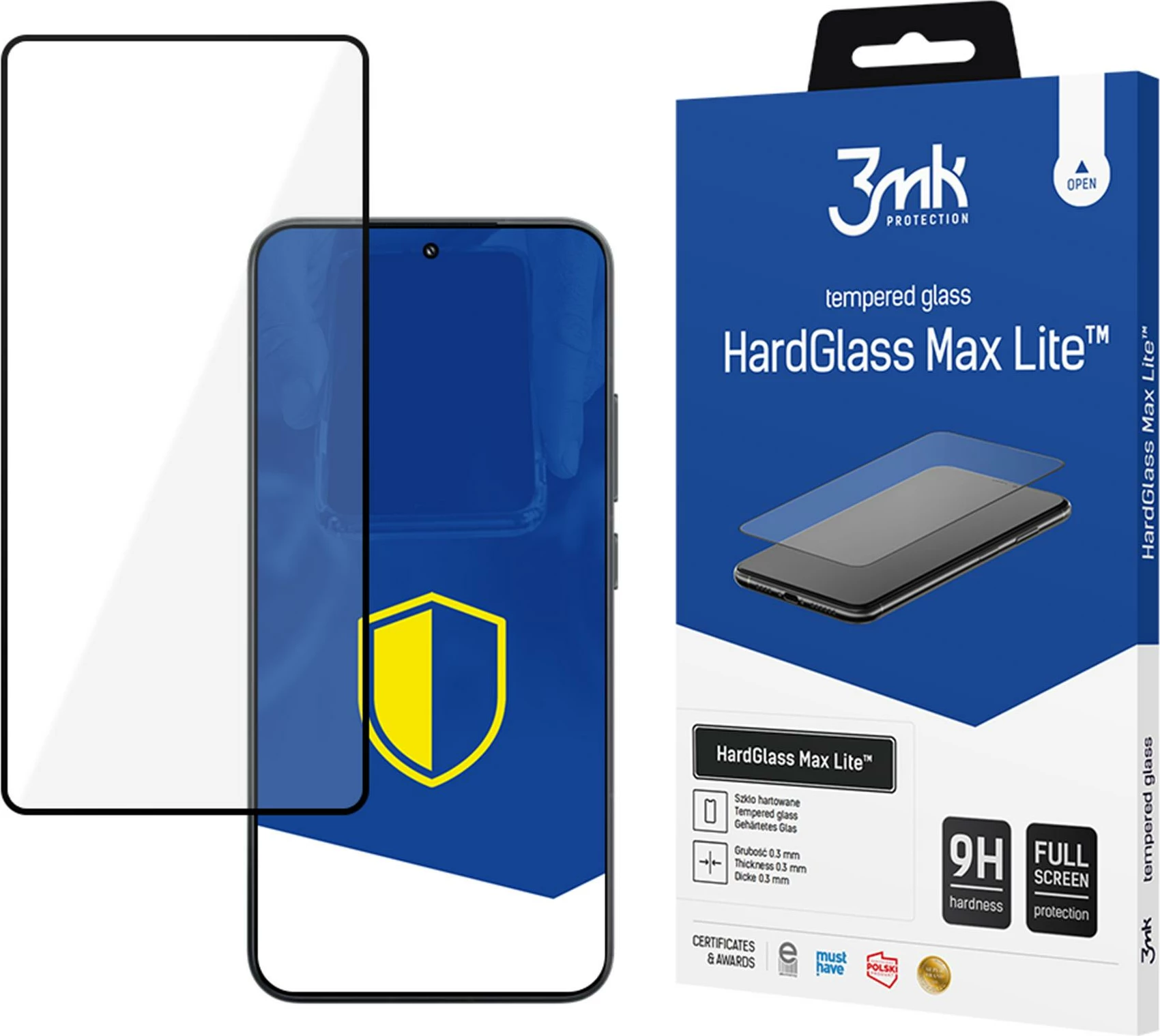 Xham i kalitur 3mk HardGlass Max Lite për Xiaomi 15, 9H, full screen, i zi
