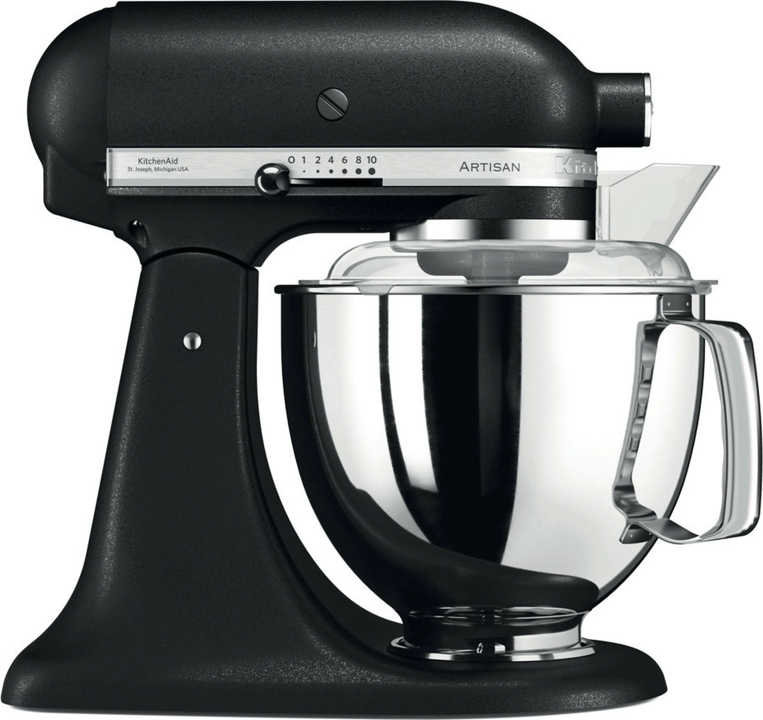 Mikser stacionar KitchenAid Artisan, 4.8 L, 300 W, 10 shpejtësi, Cast Iron Black