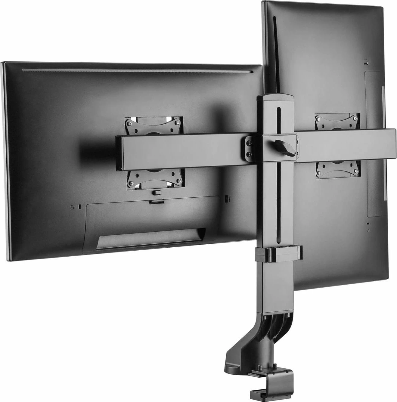 Mbajtëse tavoline për 2 monitorë Maclean MC-854 17"-27" VESA 75x75/100x100, e zezë