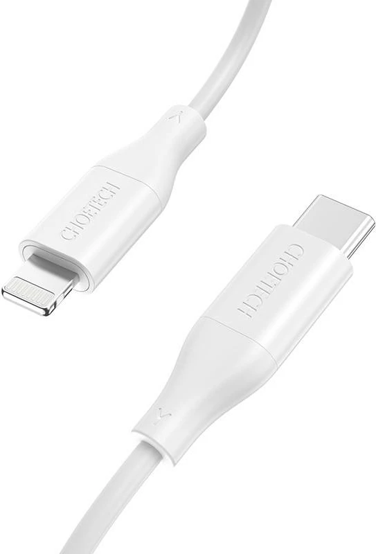 Kabllo Choetech IP0040 USB-C në Lightning, 1.2m, e bardhë