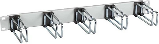 Panel menaxhimi kabllosh EFB Elektronik 19" 1U, 5 mbajtëse për kabllo fibër optike, gri