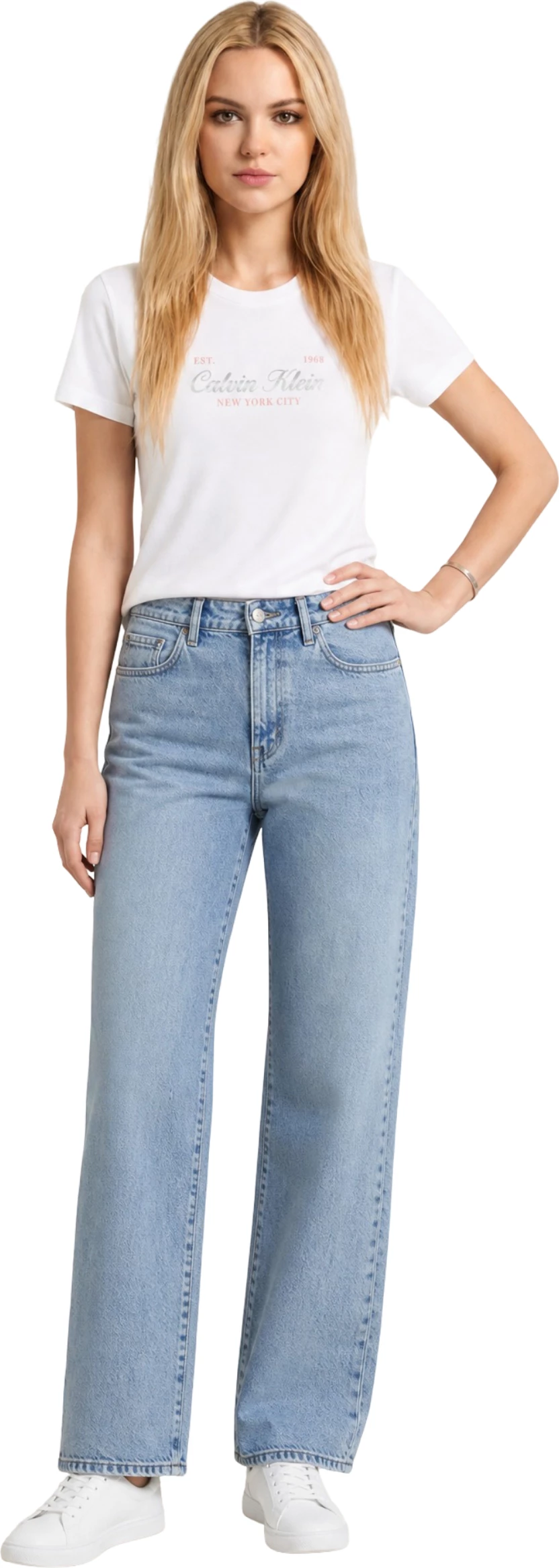 Maicë për femra Calvin Klein Jeans LV047G804G, e bardhë [Madhësia: M]