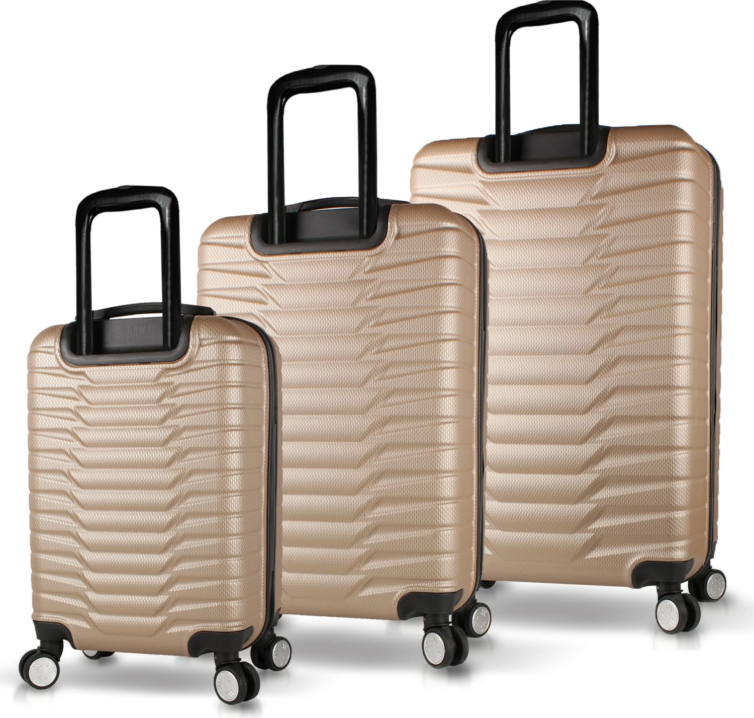 Set valixhesh (3 copë), ngjyrë ari, Zoozie Bags, 5578