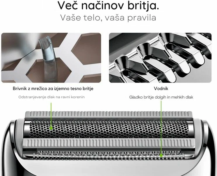 Makinë rroje Yoose NANO, elektrike për femra, IPX7, USB-C, me shtesë 3 mm, me çantë ruajtjeje + kabllo karikimi + manual, roze