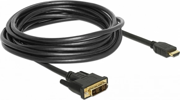 Kabllo DeLOCK 85586 DVI-D në HDMI, 5 m, 1920x1200, e zezë