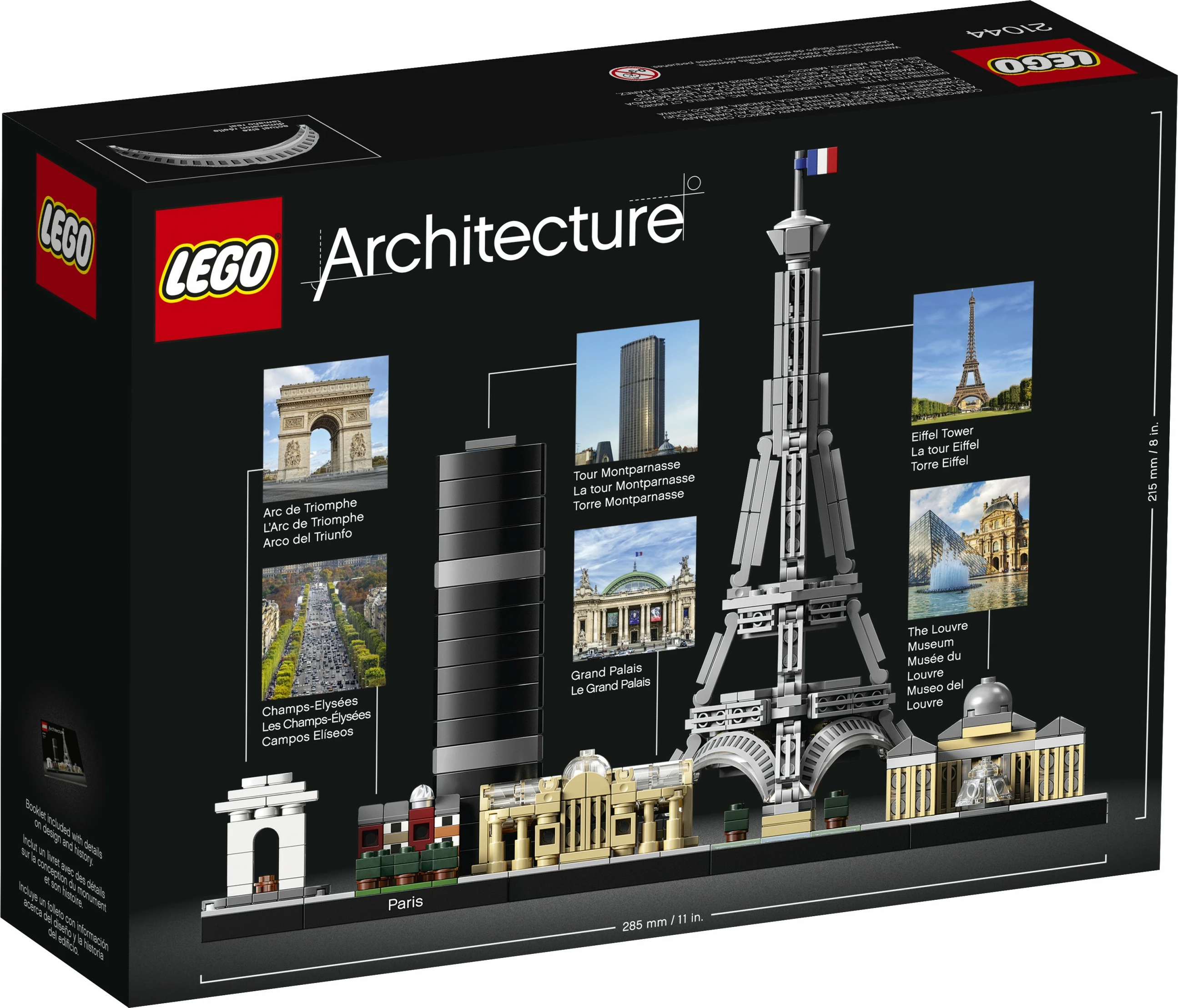 Set ndërtimi LEGO Architecture Paris Skyline 21044, 649 copë, shumëngjyrësh