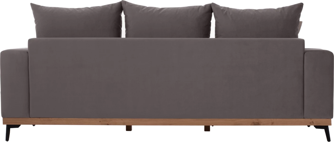 Divan qoshe PORTOFINO, ngjyrë gri, këmbë të larta