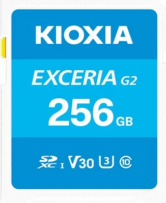 Kartelë memorie KIOXIA EXCERIA G2 256GB SDXC, Class 10, UHS-I, e kaltër