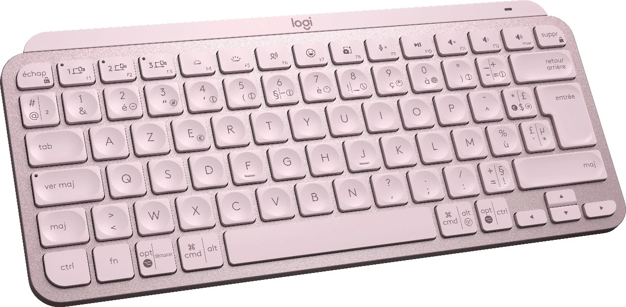 Tastierë wireless Logitech MX Keys Mini, me ndriçim, rozë