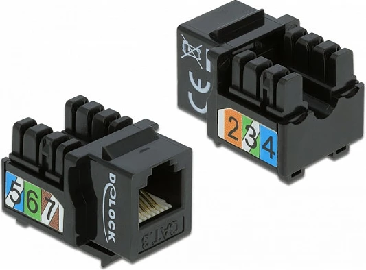 Modul Keystone DeLOCK 86468, RJ-12 femër në LSA, Cat3 UTP, i zi