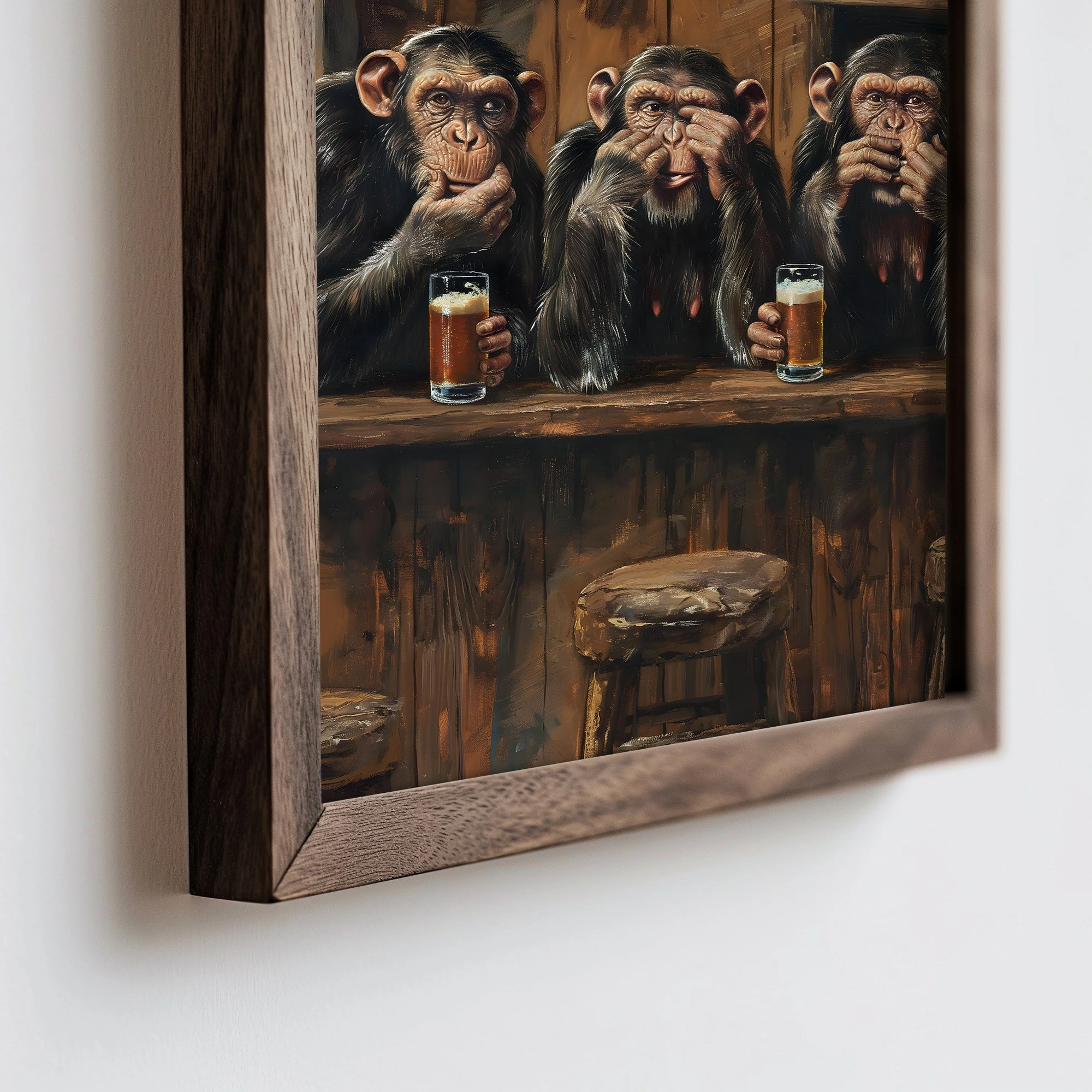 Pikturë dekorative me kornizë MDF, Wallity, shumëngjyrëshe, HUM077, 50x70x3.5cm