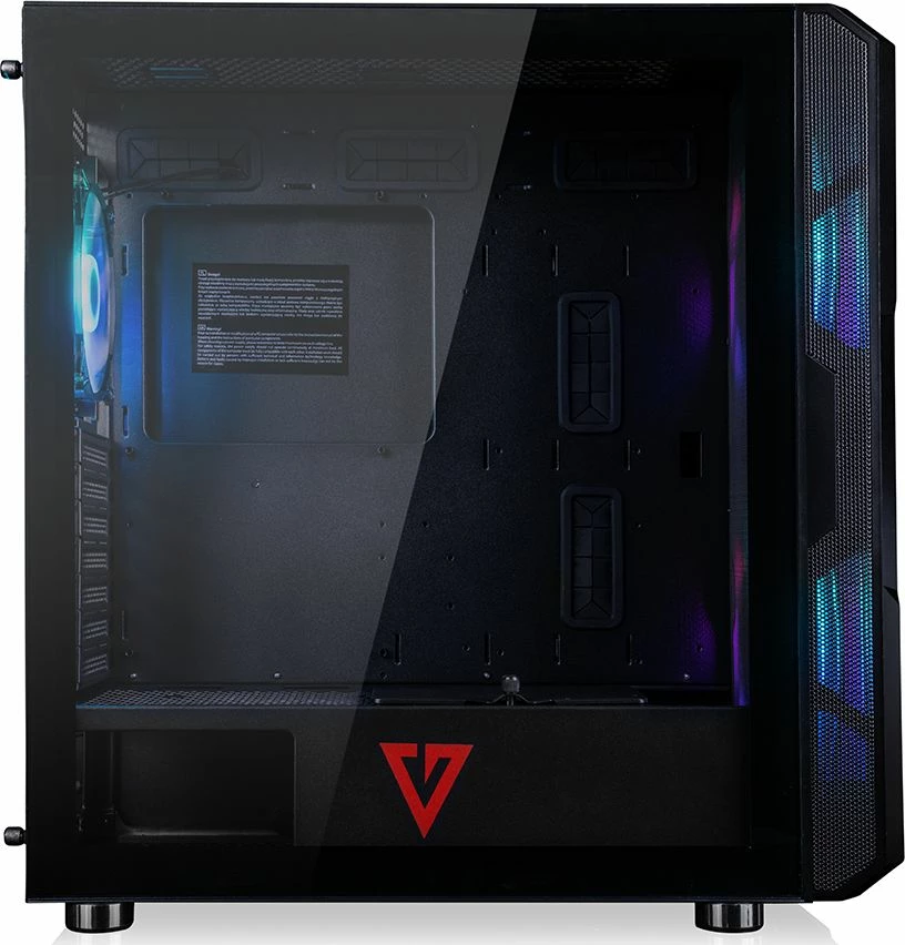 Kasë Modecom Volcano Amirani ARGB (AT-AMIRANI-PG-10-000000-0002), Midi Tower ATX, USB-C, pa PSU, e zezë