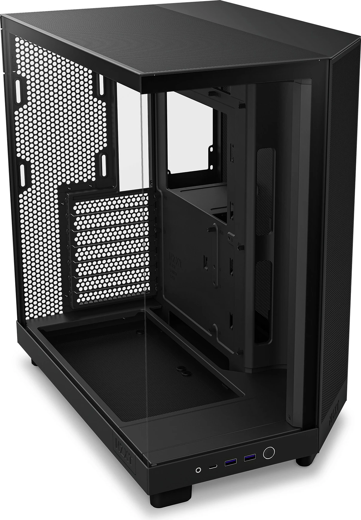 Kasë NZXT H6 Flow RGB Midi Tower, ATX/micro ATX/Mini-ITX, xham i temperuar, e zezë