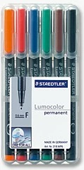 Set lapsash universal STAEDTLER 318 WP6, 0.6mm, 6 ngjyra, i zi, transparent