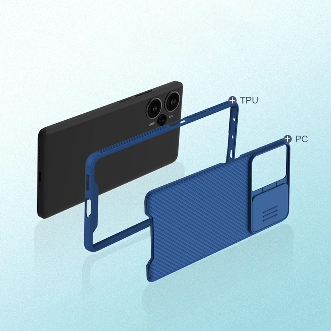 Mbështjellës Nillkin CamShield Pro për Xiaomi Redmi Note 12 Turbo / Poco F5, i zi