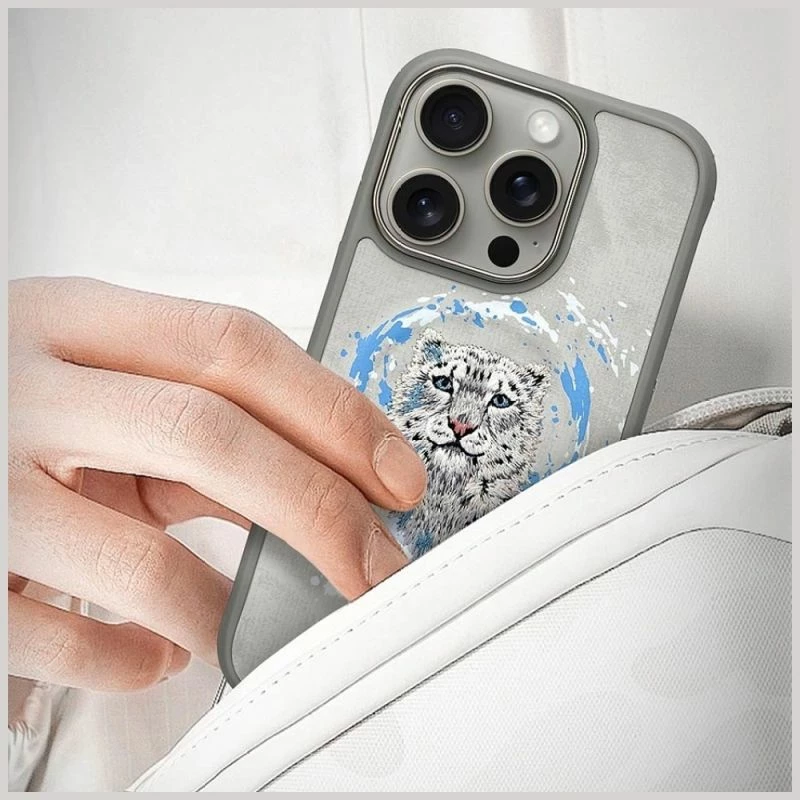 Kapak MagSafe Nimmy Pantera për iPhone 16 Pro, gri