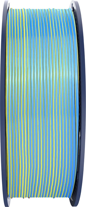 Filament për printim 3D Sunlu PLA+ Silk FC Blu Pur 1.75 mm, blue-purple-orange-yellow