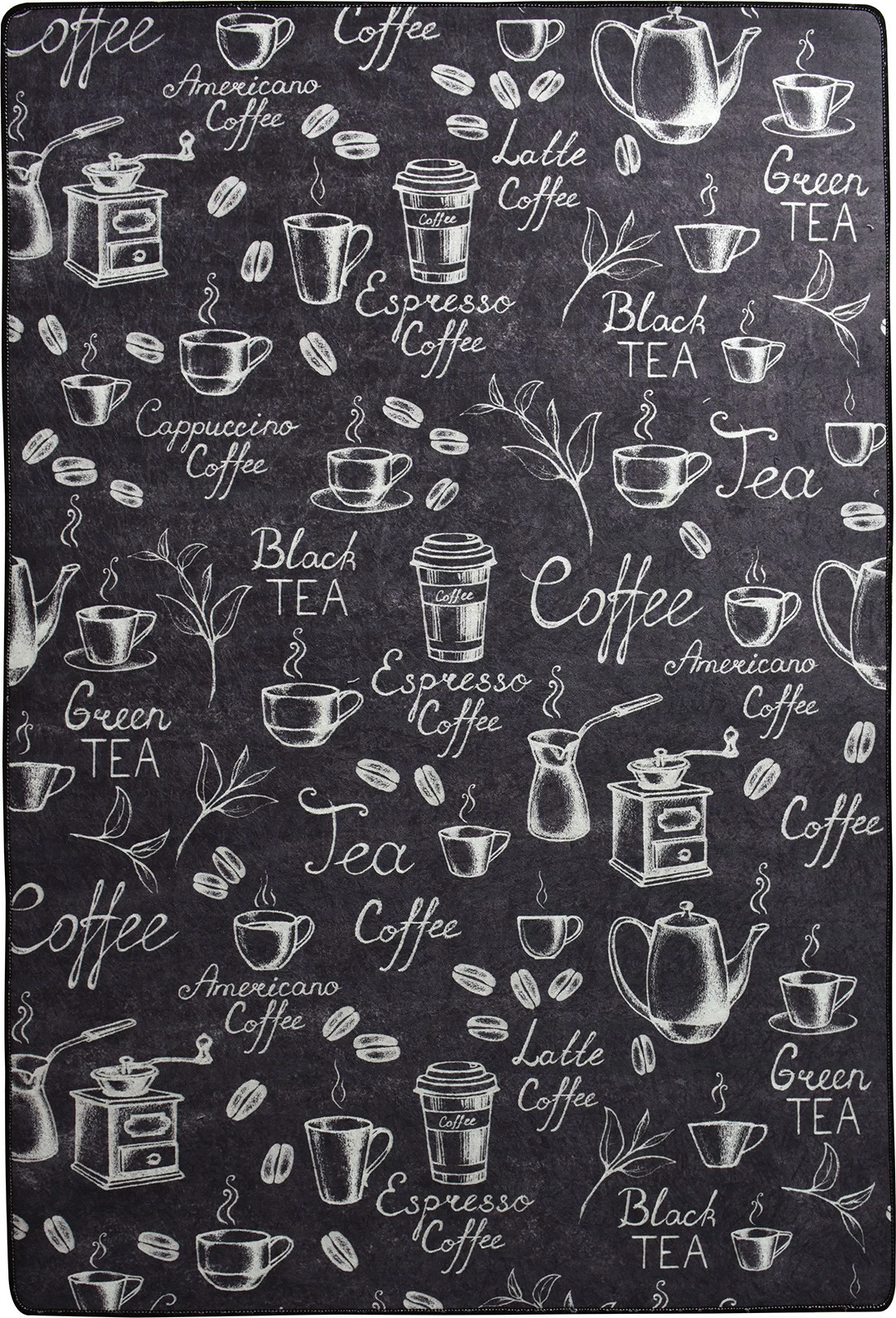 Qilim për korridor, 60x140cm, Conceptum Hypnose, kapuçino - e zezë